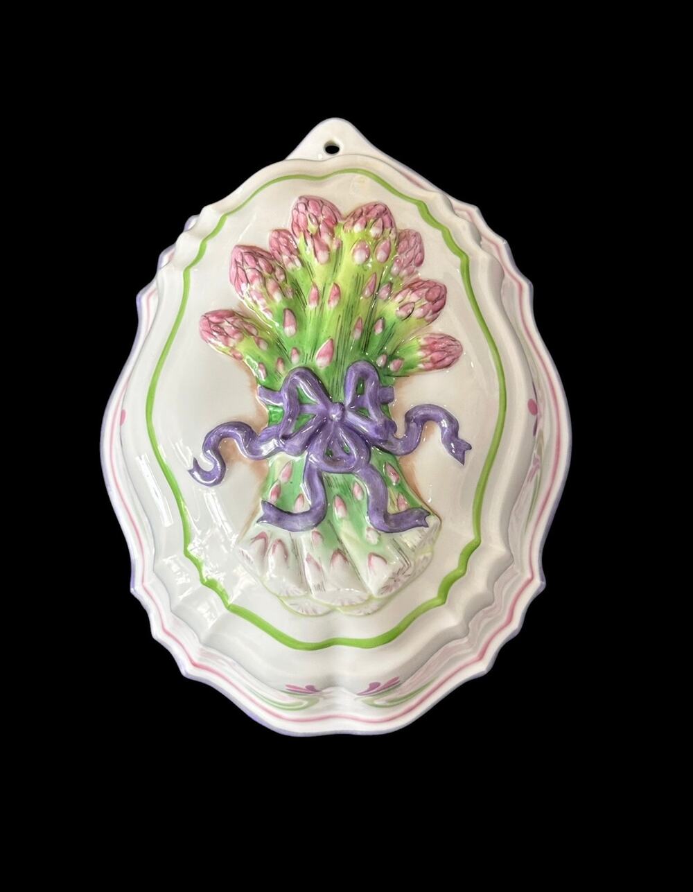 Le Cordon Bleu Franklin Mint Asparagus Ceramic Wall Jello Mold